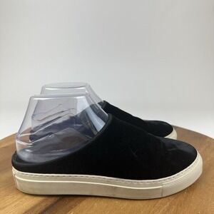 Womens Ports 1961 Black Velvet Casual Comfort Slip On Backless Sneakers Size 37